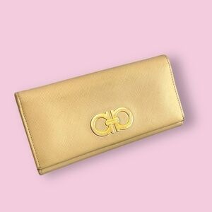 Salvatore Ferragamo Beige Long Wallet